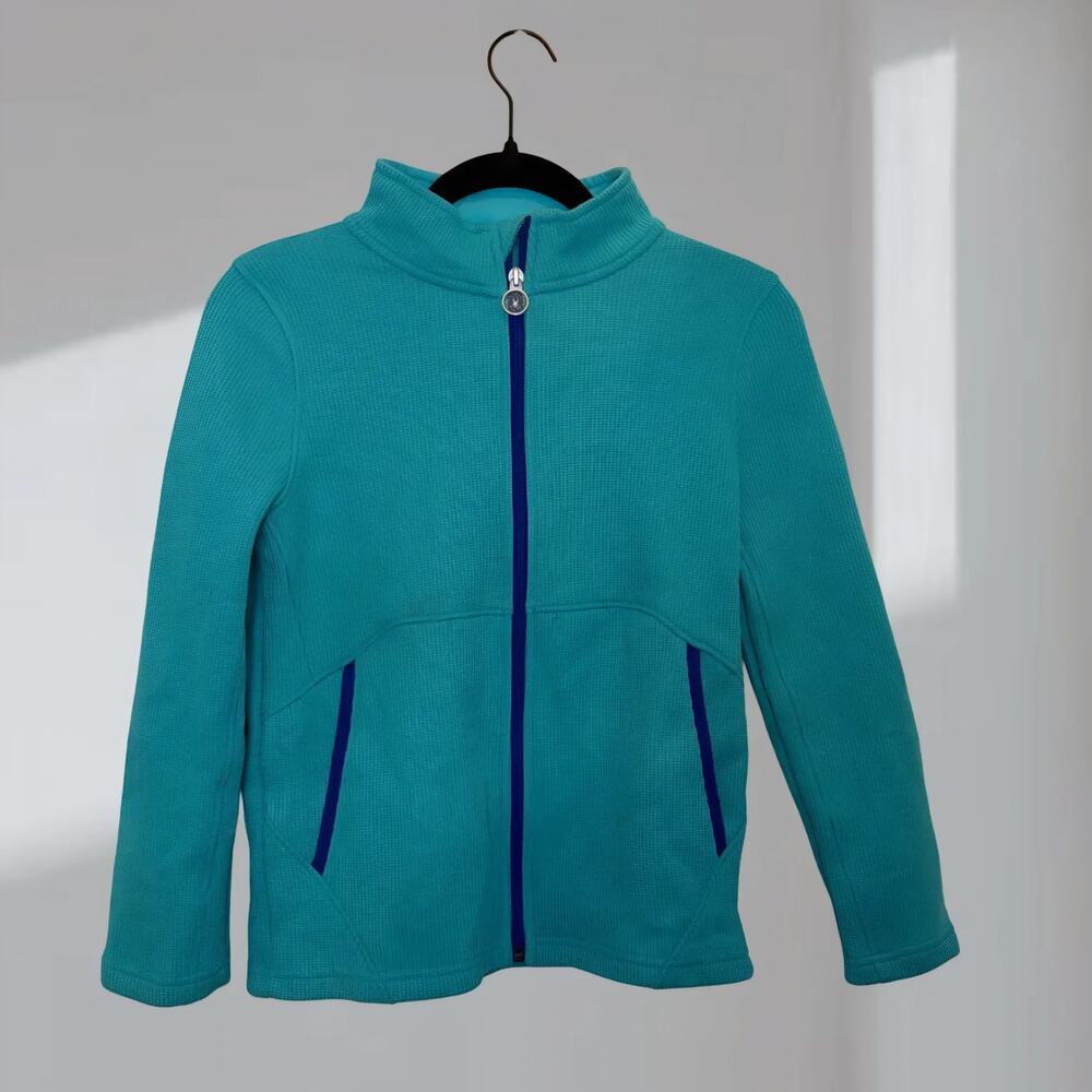 Spyder Jacket- Full-Zip Fleece– Teal Blue ( L 14/16 Youth)